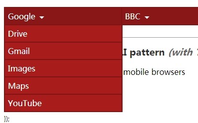 jQuery Touch Menu Hover